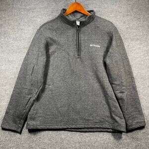 Columbia Great Hart Mountain III Half Zip Pullover Men's Large Gray Outdoors